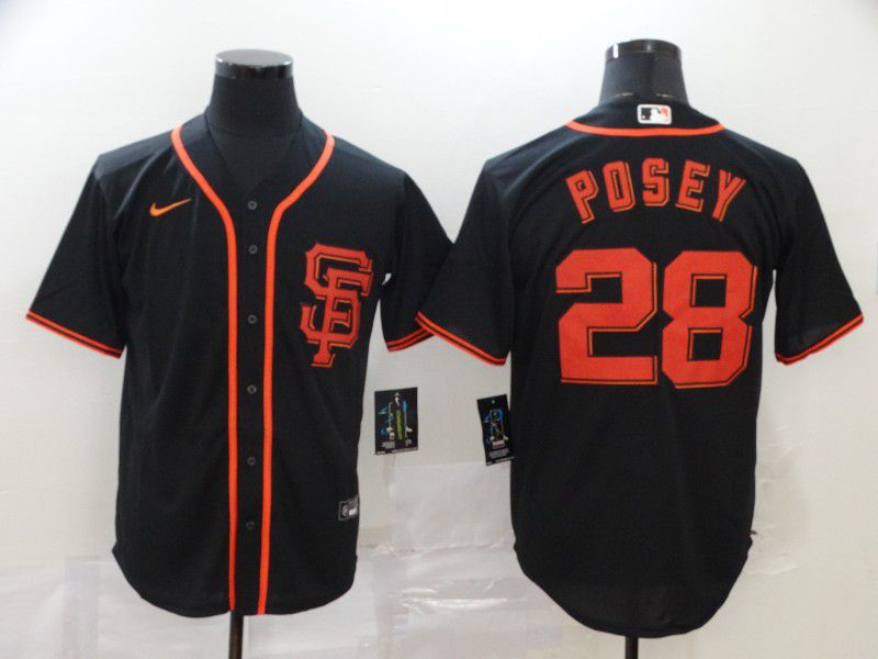 Men San Francisco Giants #28 Posey Black Nike Game MLB Jerseys->san francisco giants->MLB Jersey